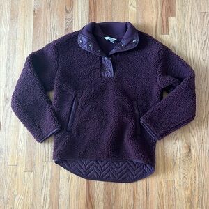 NWOT Athleta Sherpa Snap Sweatshirt